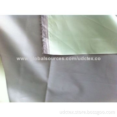 Polyester Taffeta and Twill Lining Fabric in PA, PU, PVC Silver and Milky Coating